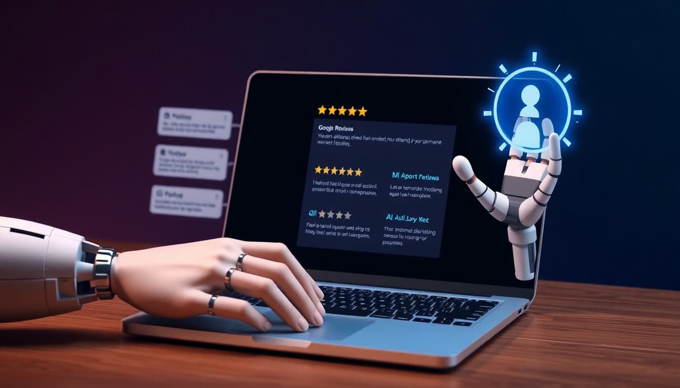 Automated Google review management system with AI-powered responses and workflow automation for local businesses